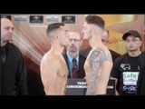 ZACK PARKER v ADRASAT RODRIGUEZ - OFFICIAL WEIGH IN & HEAD TO HEAD / GROVES v EUBANK JR