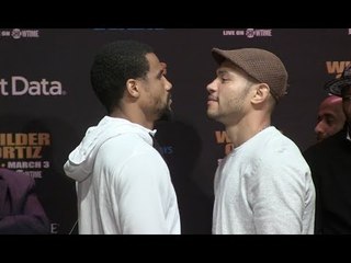 THE REMATCH IS ON! ANDRE DIRRELL v JOSE UZCATEGUI - HEAD TO HEAD @  PRESS CONFERENCE / WILDER-ORTIZ