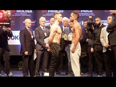 RYAN BURNETT v - YONFREZ PAREJO -OFFICIAL WEIGH IN & HEAD TO HEAD / JOSHUA v PARKER