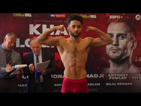 QAIS ASHFAQ v RICKY STARKY - OFFICIAL WEIGH IN & HEAD TO HEAD / KHAN v LO GRECO