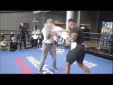 EXPLOSIVE! HEAVYWEIGHT 'BIG BABY' JARRELL MILLER (FULL & COMPLETE) PAD SESSION / MILLER v DUHAUPAS