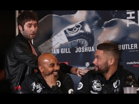 BEEF! - 'PICK ON SOMEONE YOUR OWN SIZE!' - JAY FROM INBETWEENERS OFFERS OUT TONY BELLEW IN PRESSER!