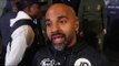 TONY BELLEW TRAINER DAVE COLDWELL REACTS TO BELLEW PUSHING DAVID HAYE DURING HEATED FACE OFF