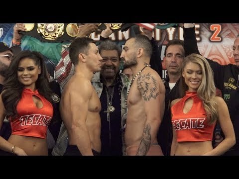 GENNADY GOLOVKIN v VANES MARTIROSYAN - OFFICIAL WEIGH-IN VIDEO / GOLOVKIN-MARTIROSYAN