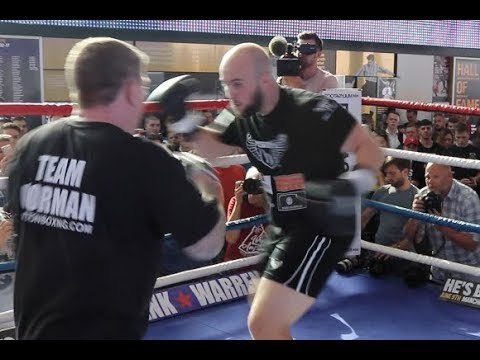 HEAVYWEIGHT HITTER! - RICKY HATTON'S NATHAN GORMAN SMASHES THE PADS AHEAD OF TURNER CLASH