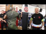 UNDER HIS SKIN? - TOM LITTLE ATTEMPTS TO TAUNT DANIEL DUBOIS WITH INFLATABLE RING & ARMBANDS!