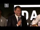 OUCH! - EDDIE HEARN TAKES SWIPE AT DEONTAY WILDER DURING NEW YORK PRESS CONFERENCE / JOSHUA-POVETKIN