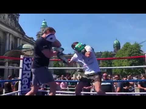 WHAM BAM! - TYRONE McCULLAGH OUT TO DESTROY JOE HAM - SMASHES THE PAD WITH DANNY VAUGHAN