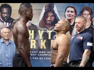 LITTLE N LARGE! - RICHARD RIAKPORHE v ELVIS DUBE - OFFICIAL WEIGH IN / WHYTE v PARKER