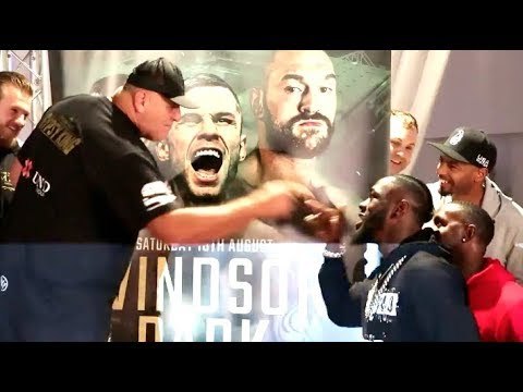 BEEF! - DEONTAY WILDER & BIG JOHN FURY GO AT IT! - AT TYSON FURY v FRANCESCO PIANETA WEIGH-IN