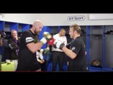 ALREADY TRAINING FOR DEONTAY WILDER! - TYSON FURY BATTERS PADS AFTER PIANETA WIN IN BELFAST