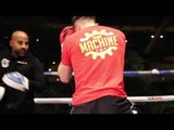 'THE MACHINE!' - ANTHONY FOWLER SMASHES THE PADS w/ TRAINER DAVE COLDWELL @ PUBLIC WORKOUT