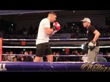 MATTY ASKIN SMASHES THE PADS AS HE AIMS TO KNOCKOUT LAWRENCE OKOLIE / JOSHUA-POVETKIN
