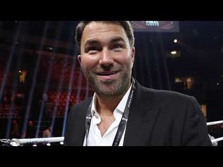 EDDIE HEARN (IN THE RING)  REACTS TO STUNNING CALLUM SMITH KNOCKOUT OF GEORGE GROVES IN JEDDAH