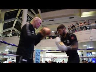 GEORDIE GOLOVKIN! LEWIS RITSON PAD WORKOUT AHEAD OF EUROPEAN TITLE FIGHT AGAINST FRANCESCO PATERA