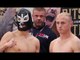 MASKED UP! JOSEPH LAWS v CHRIS TRUMAN **FULL & OFFICIAL** WEIGH IN (NEWCASTLE) / RITSON v PATERA