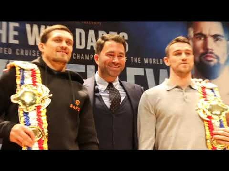 TWO RING MAGAZINE CHAMPS! - OLEKSANDR USYK & CALLUM SMITH WITH THE PRESTIGIOUS BELTS  w/EDDIE HEARN