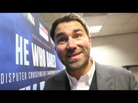 EMOTIONAL EDDIE HEARN REACTS TO TONY BELLEW'S KNOCKOUT DEFEAT TO OLEKSANDR USYK / USYK-BELLEW