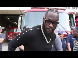 'OUR FAMILIES COULD'VE BEEN THE ONES MOURNING US' -DEONTAY WILDER HEART-FELT SPEECH TO FIRE HEROES