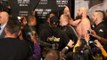 TYSON FURY GOES CRAZY & REMOVES HIS SHIRT, ATTEMPTS TO GO FOR WILDER IN FIERY HEAD TO HEAD