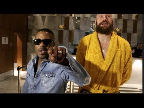 'YOU ARE PROMOTING THE FIGHT' - TYSON FURY TELLS RAY J - AS HE SHOWS GYPSY KING HIS BOXING SKILLS