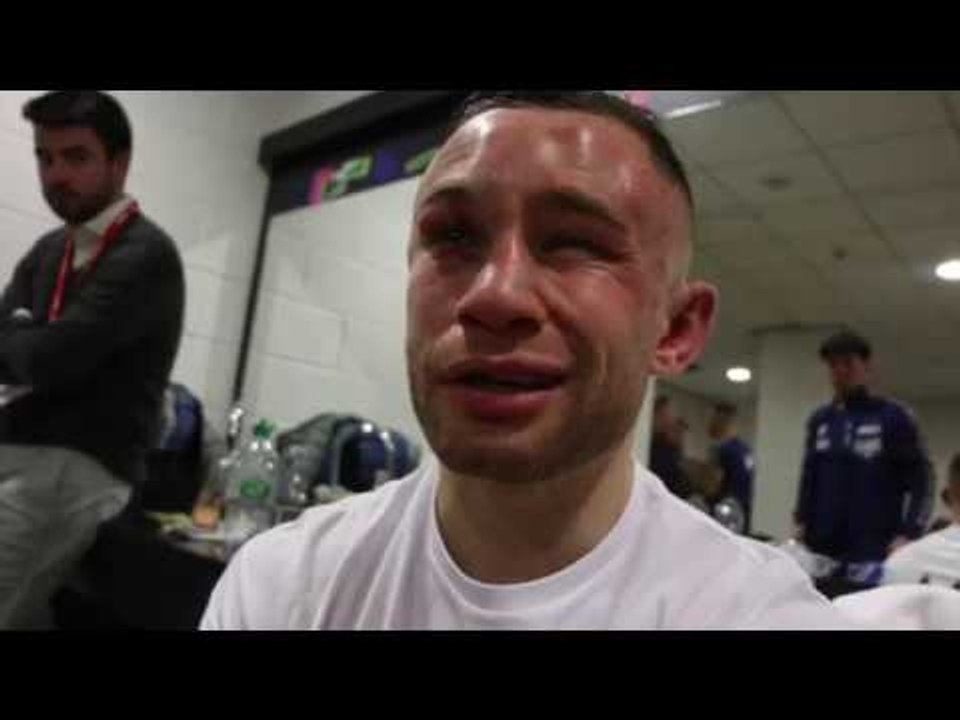 CARL FRAMPTON REACTS TO DEVASTATING WORLD TITLE DEFEAT TO JOSH WARRINGTON IN MANCHESTER
