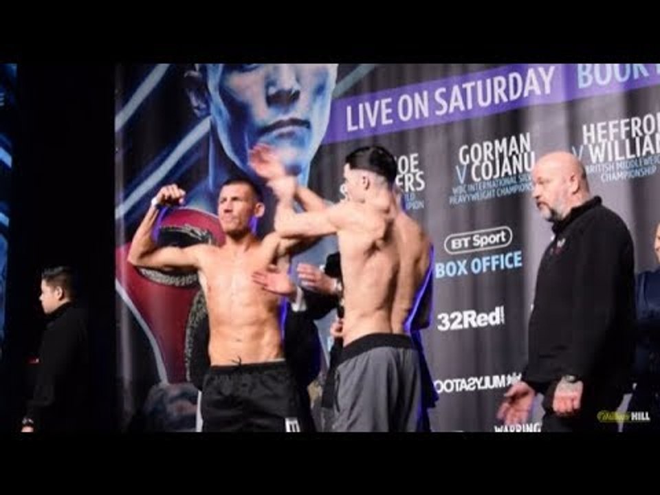 HEATED WORDS EXCHANGED! MARK HEFFRON v LIAM WILLIAMS OFFICIAL WEIGH IN AND HEAD-TO-HEAD