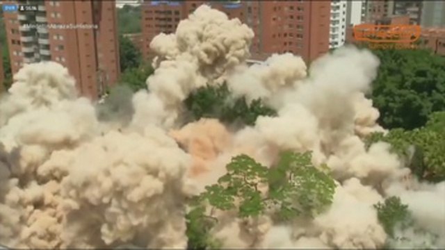 En tres segundos fue reducido a escombros el edificio de Pablo Escobar