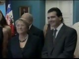 La presidenta de Chile recibe a Antonio Banderas