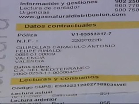 Gas Natural envía una factura a 'Antonio Gilipollas Caraculo'