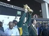 Miles de sudafricanos dan la bienvenida a su selección de rugby