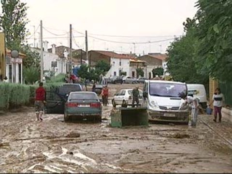 Las fuertes lluvias dejan importantes destrozos en la provincia de Badajoz