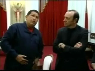 Kevin Spacey visita a Hugo Chávez