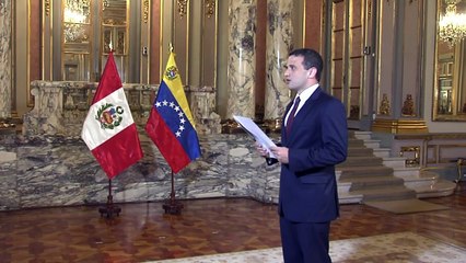 Presidente de Perú recibe al embajador designado por Guaidó