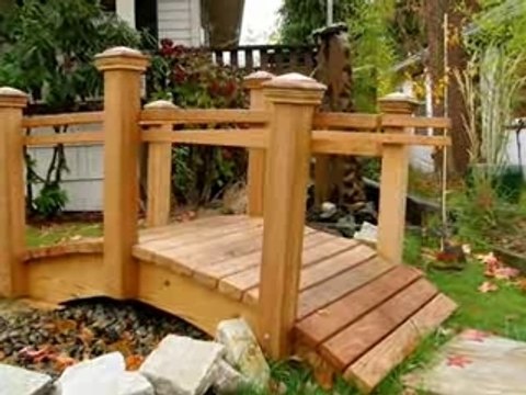 Landscape bridges and water gardens Redwoodbridges.com