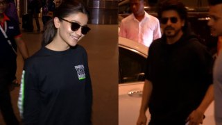 Shahrukh Khan and Alia Bhatt spotted at Mumbai Airport