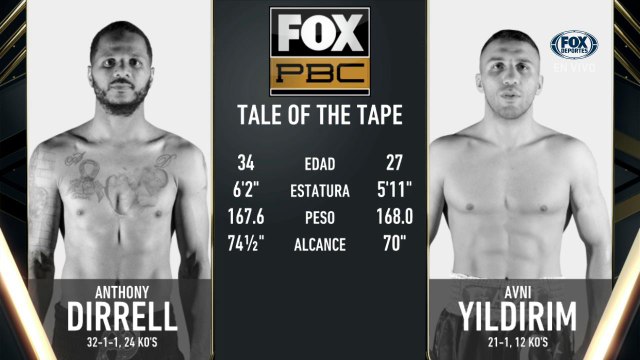 PBC: Dirrell y Yildirim en las tarjetas