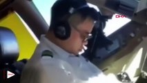 Pilot uçuş sırasında böyle uyudu