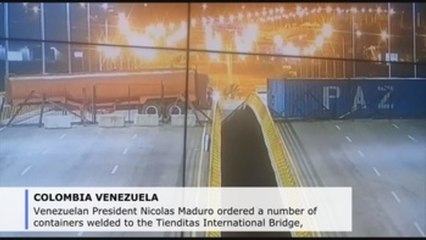 Maduro blocks bridge to keep out humanitarian aid, Colombia says