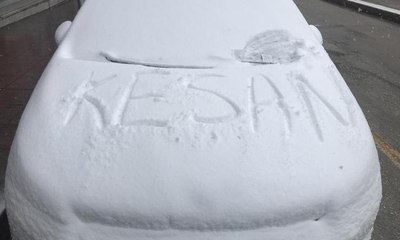 Edirne beyaza büründü