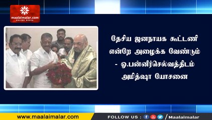 தேசிய ஜனநாயக கூட்டணி என்றே அழைக்க வேண்டும்- ஓ.பன்னீர்செல்வத்திடம் அமித்ஷா யோசனை | MM NEWS