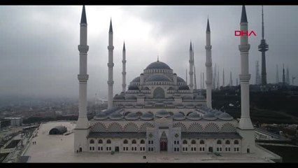 7 Mart'ta İbadete Açılacak Çamlıca Camii'nde Son Durum Havadan Görüntülendi 1