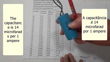Como saber qual capacitor usar no motor