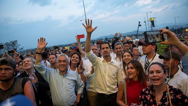 Juan Guaidó na Colômbia para assistir ao concerto Venezuela Live Aid
