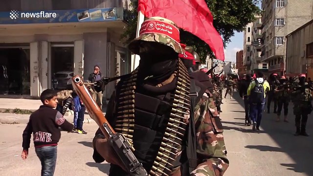 Thousands commemorate Democratic Front for the Liberation of Palestine anniversary in Gaza