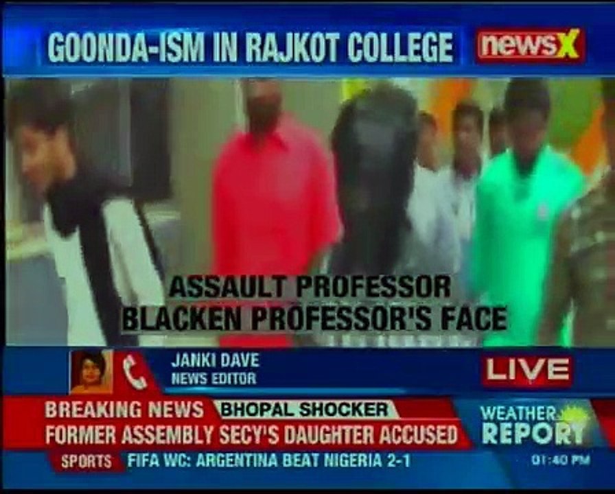 ABVP activists attack Professor in Rajkot; assault Professor blacken Professor's