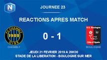 [NATIONAL] J23 Réactions après match USBCO - Chambly