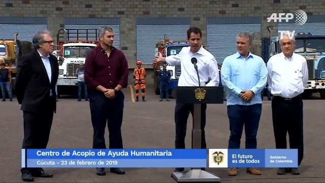 Guaidó anuncia que ayuda humanitaria va camino a Venezuela