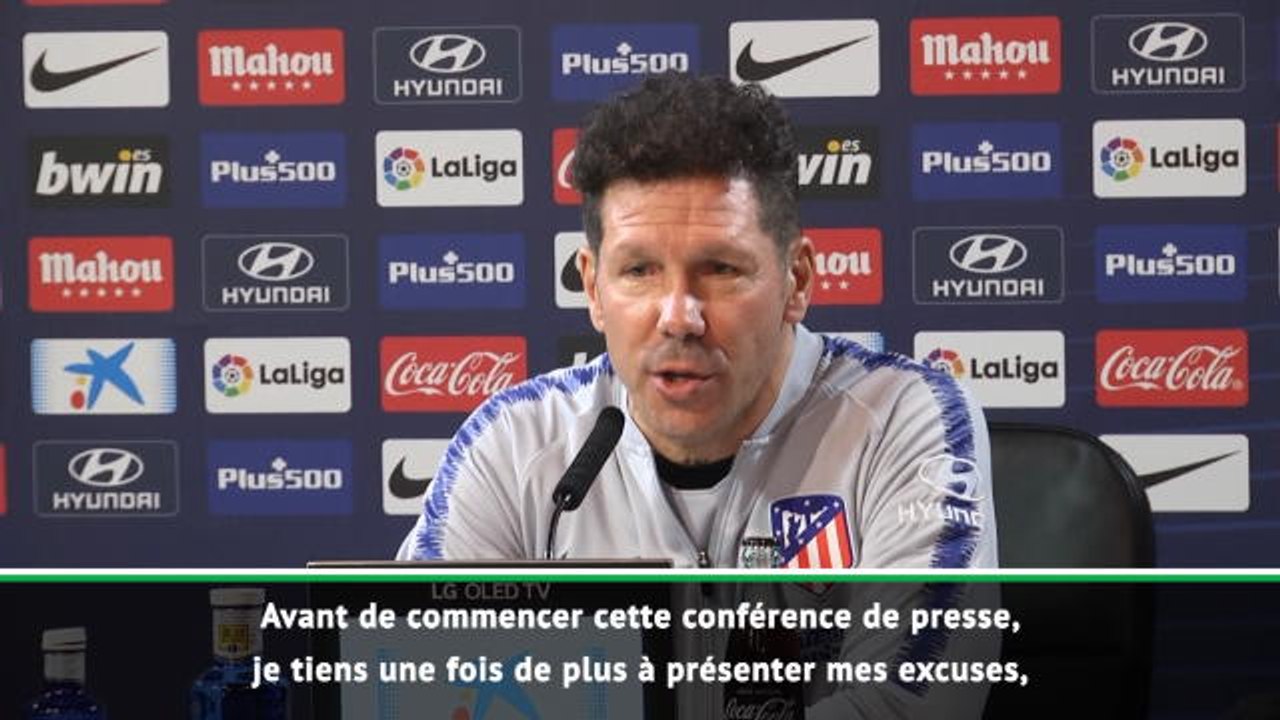 8es - Simeone présente ses excuses