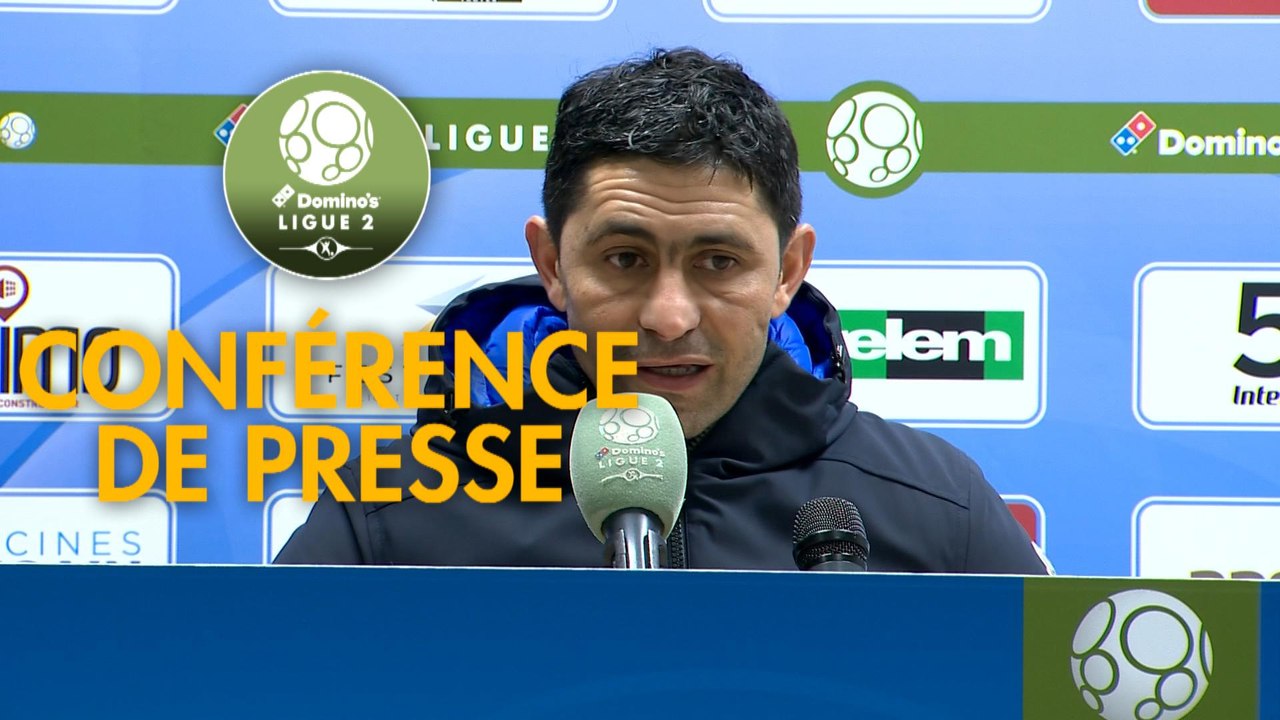 Conférence de presse ESTAC Troyes - Havre AC (2-1) : Rui ALMEIDA (ESTAC) - Oswald TANCHOT (HAC) - 2018/2019